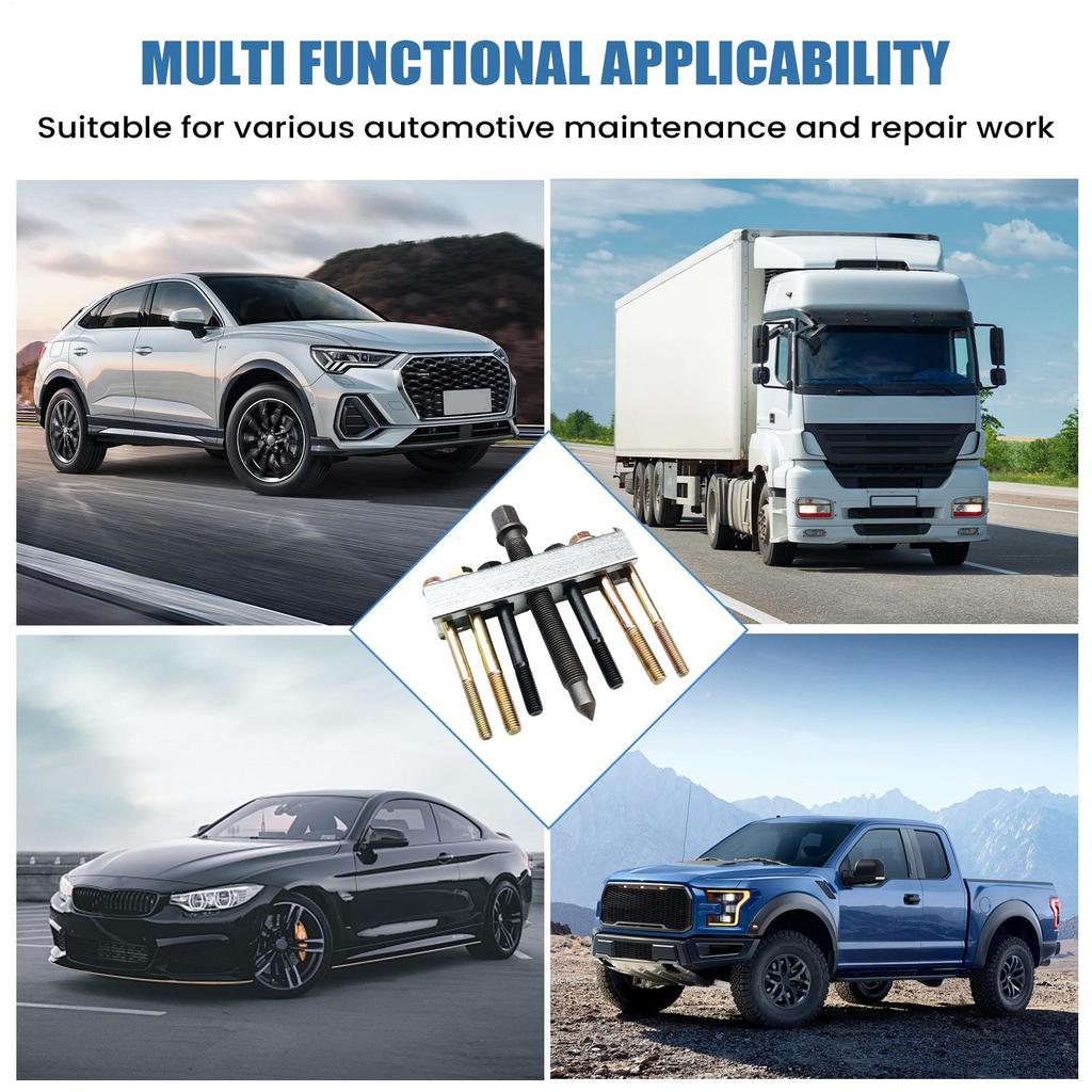 Pulley Removal Tool Non-Slip Adjustable Hand Tools Crankshaft Pulley Puller Remover Kit For Automotive Truck Sedan Pickup SUV AC