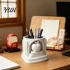 Smooth Lines Pencil Holder 3D Printed Apples Pen Roman Arch Design PLA Desk Organizer for Unique Book Pencils Markers Creative Gift Teachers Students