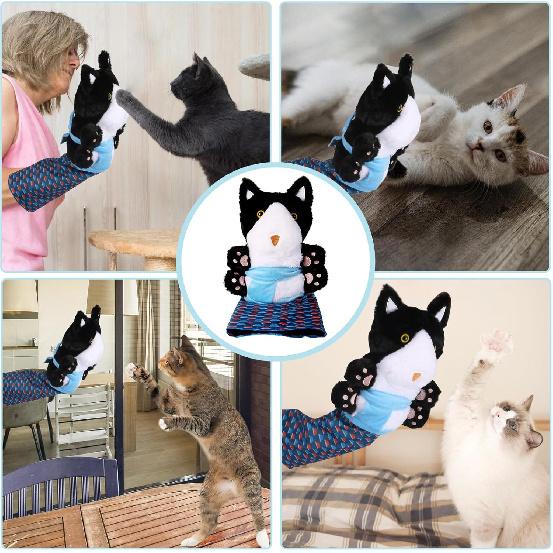Cat Wrestling Toy Puppet, Essential Cat Wrestling Gloves for Pet Lovers, Cat Ragdoll Wrestler with Tough Padding, Safe and Fun Interactive Game to