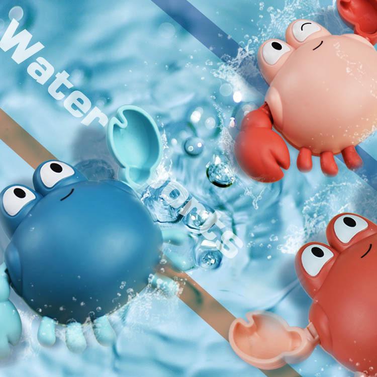 Cute Abs Crab Wind-up Baby Bath Toy For Kids Swimming Claw Swing 12*5*9