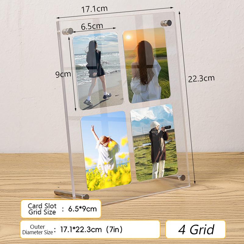 

Подставка-рамка для демонстрации CD-диска, держатель для постера, прозрачная акриловая фоторамка, протектор для открыток с айдолами, альбом, декор для дома, комнаты