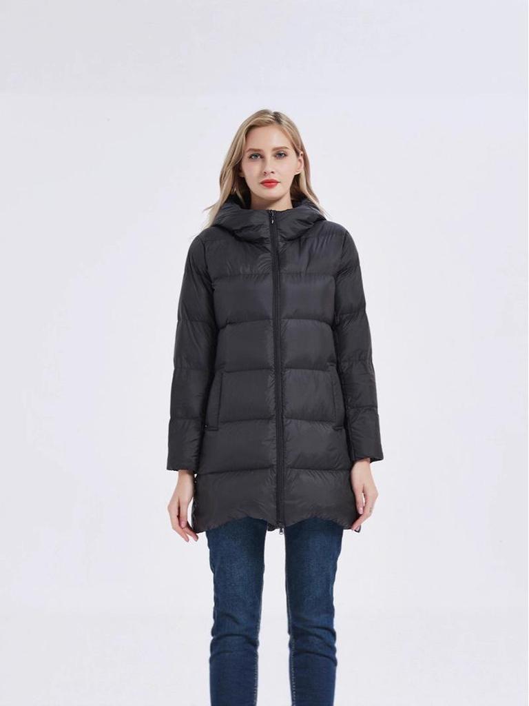 2025 Damen Mittellange Übergröße Leichte Daunenjacke - Herbst/Winter Koreanischer Stil Außenbekleidung Trend