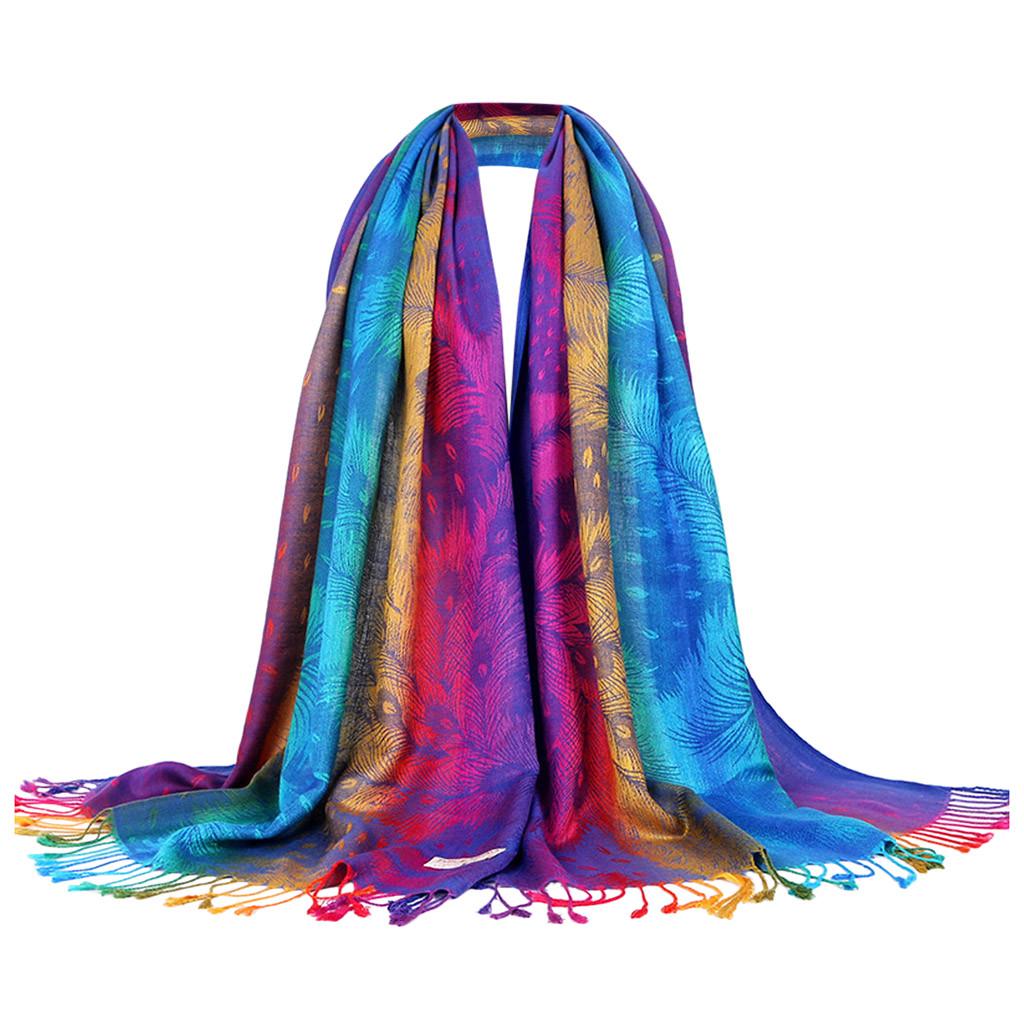 Women Lady Fashion Folk-Custom Retro Tassel Scarf Wrap Shawl Travel Scarves