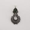 Green Tourmaline Gemstone 925 Sterling Silver Women Jewelry Pretty Oxidize Pendant 1.8" CP-45-14