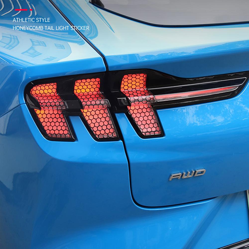 

Задний фонарь, сотовая декоративная наклейка для Ford Mustang Mach-E чёрный