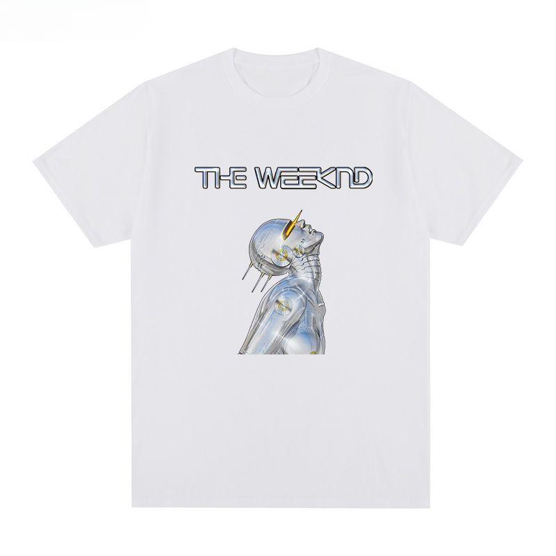 

Высококачественная модная свободная футболка с коротким рукавом The Weeknd Robot Empty Mountain Jime Hip Hop Hip Hop Teen Graffiti American M