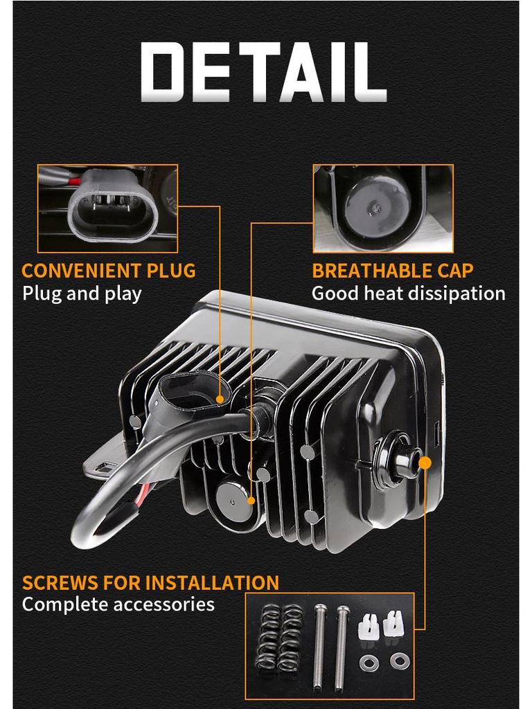 Ford F150C Special New Square LED Front Bumper Fog Lights