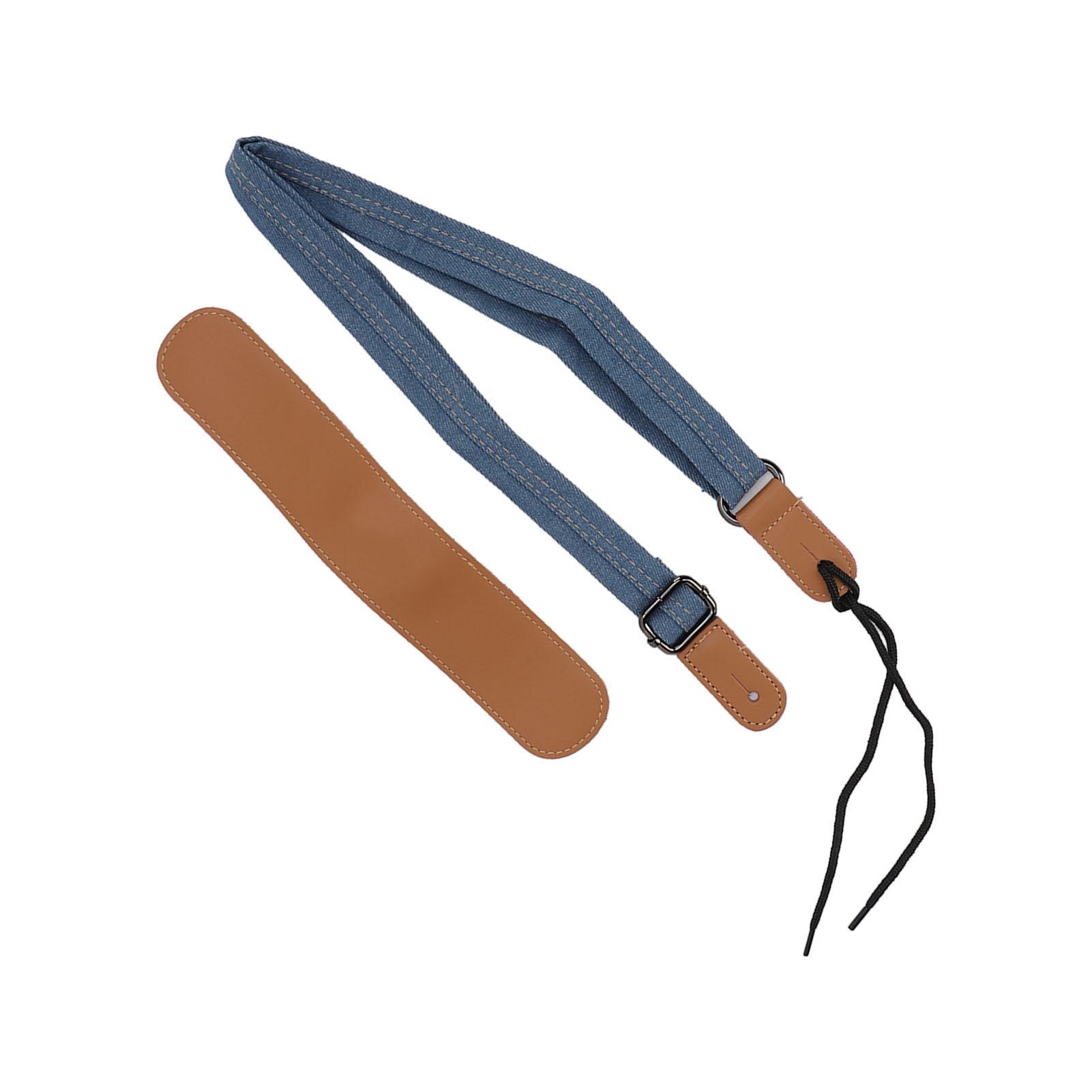 

Ремень для укулеле, наплечник из джинсовой кожи, регулируемая длина, сменный ремень на шею