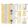 Golden Color Temporary Tattoos Waterproof Metallic Temporary Transferable Tattoos Tattoo Body Art Sticker Arm