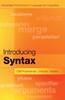 Kniha Introducing Syntax