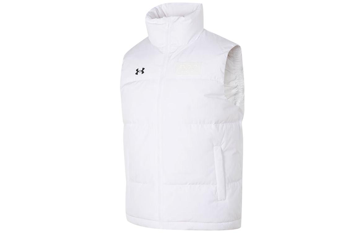 Under Armour Down Vests Unisex White Stand Collar Moderate Other 21600803-100 S