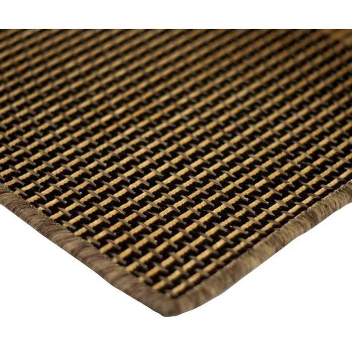 SUVA Tapis intérieur 60x110 cm Bandes Marron Beige