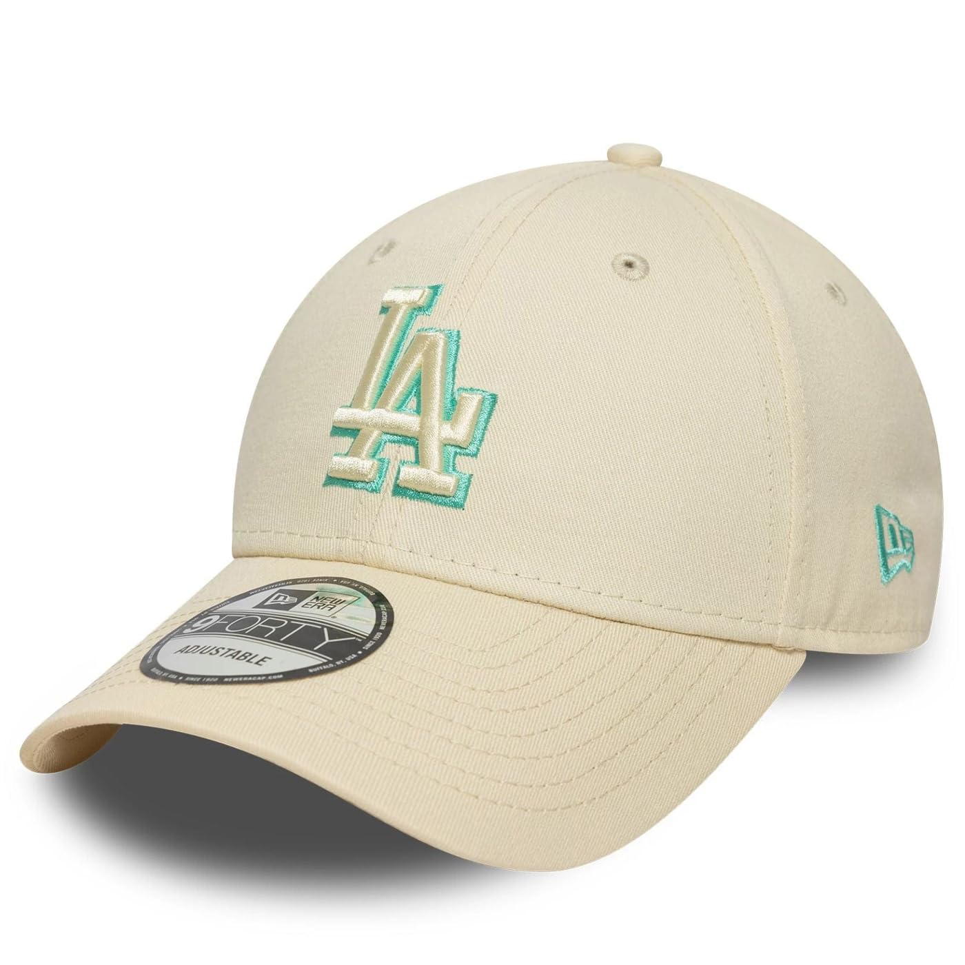 

New Era 9FORTY Logo Baseball Cap Green (Free Size, 940, JP, Alphabet, LA-Ivory/Mint Outline) [Used]