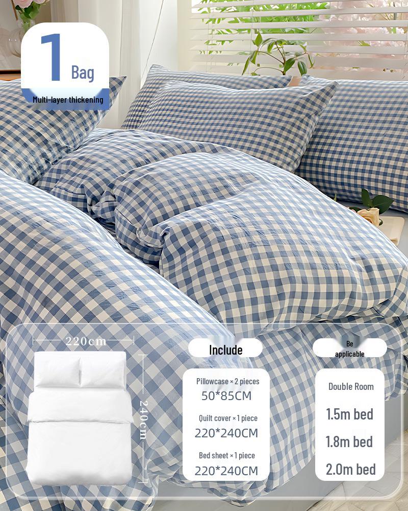 100% Baumwolle Dickes Einweg-Bettwäsche-Set: Bettlaken, Bettbezug & Kissenbezug - Tragbar, Schmutzabweisend für Hotel & Reise