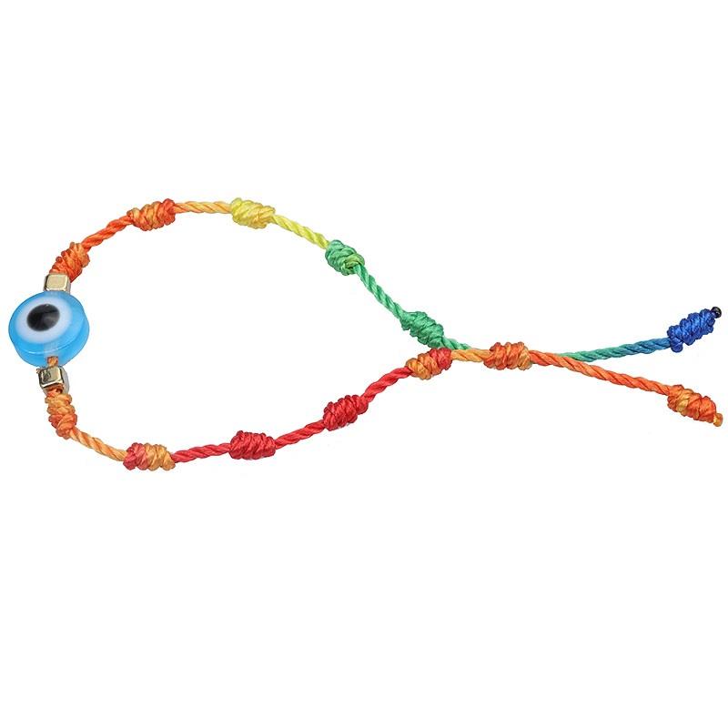 New Evil Eye Braided Bracelet Lucky Red Black Color Thread Couple Chain Handmade Prayer Bangles Pulsera Jewelry Gift for