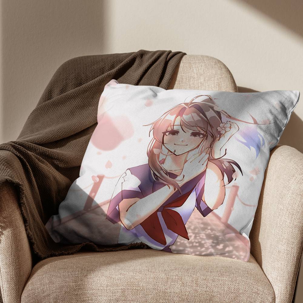 Yandere Simulator Ayano Aishi Print Throw Pillow Cover cm Square Cushion Case for Living Room Bedroom Decor