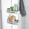Bathroom Shower Over the Door Aluminum Rustproof Basket Towel Rack Shelves for Shampoo Soap