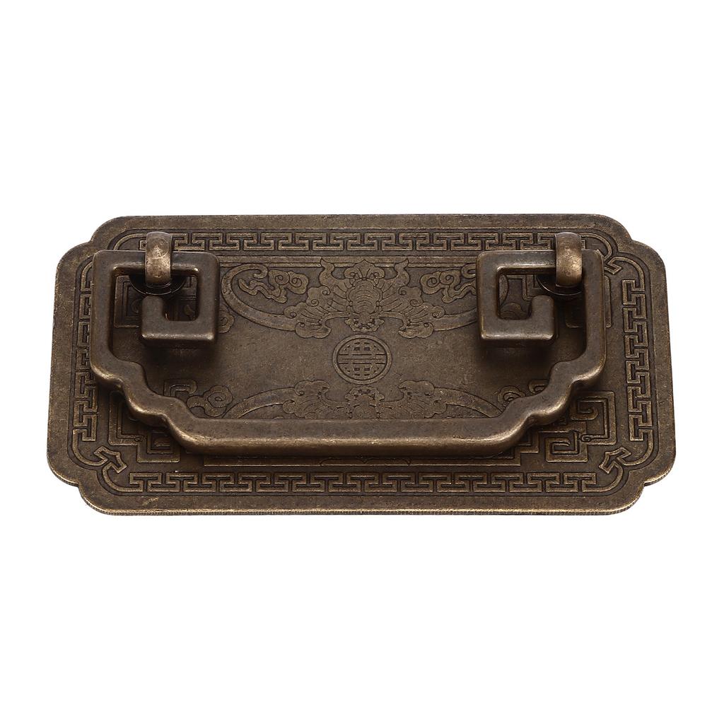 Antiker Schubladengriff Viereckiger Fledermausgriff Antiker Chinesischer Retro Schubladengriffe mit 2 Schrauben für Schranktüren