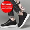 Neue Schuhe mit Höhenerhöhung für Herren 10cm Unsichtbare Elevator-Sneaker Weißes Leder Sport Zapatillas De Hombre Große Größe 46