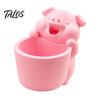 Playful Desk Decoration 3D Printed Cute Piggy Storage Pot, Cartoon Pig Shaped Pen Holder, Makeup Brush Cup for Vanity Organizer, Multifunctional