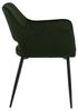Ranja UPHOLSTERED CHAIR, olive green, METAL LEGS