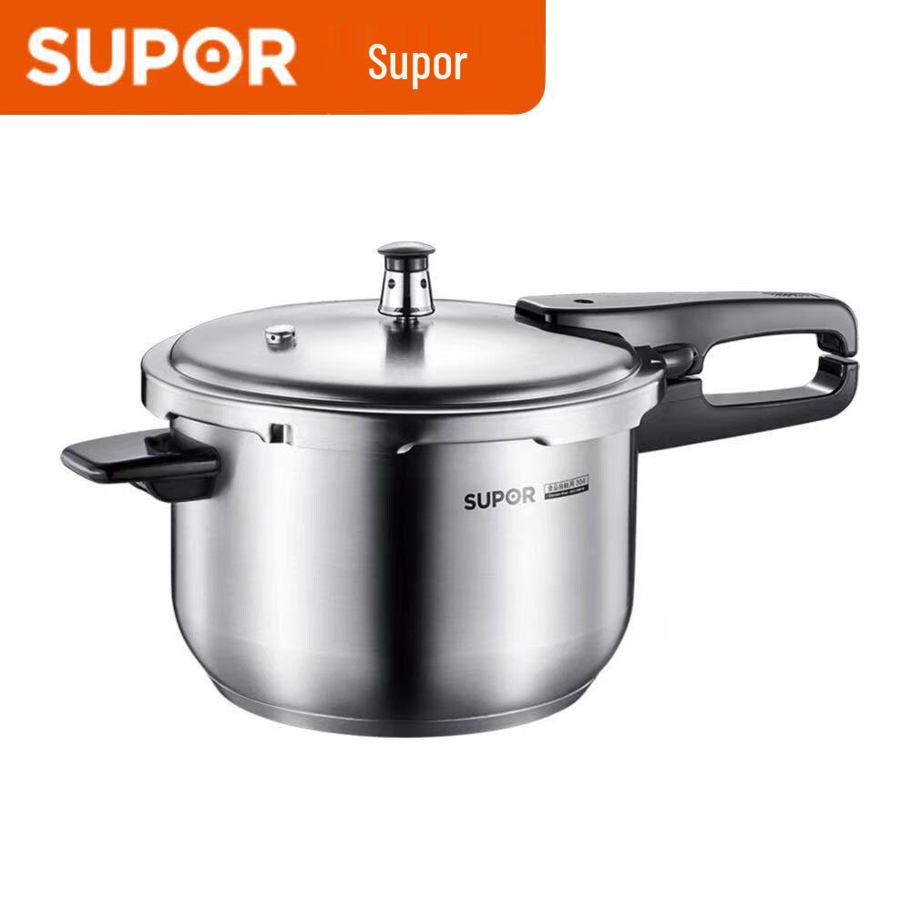 Supor Universal High-Pressure Stainless Steel Cooker: Safe, Explosion-Proof, Fast, Thickened for Induction & Gas Stoves