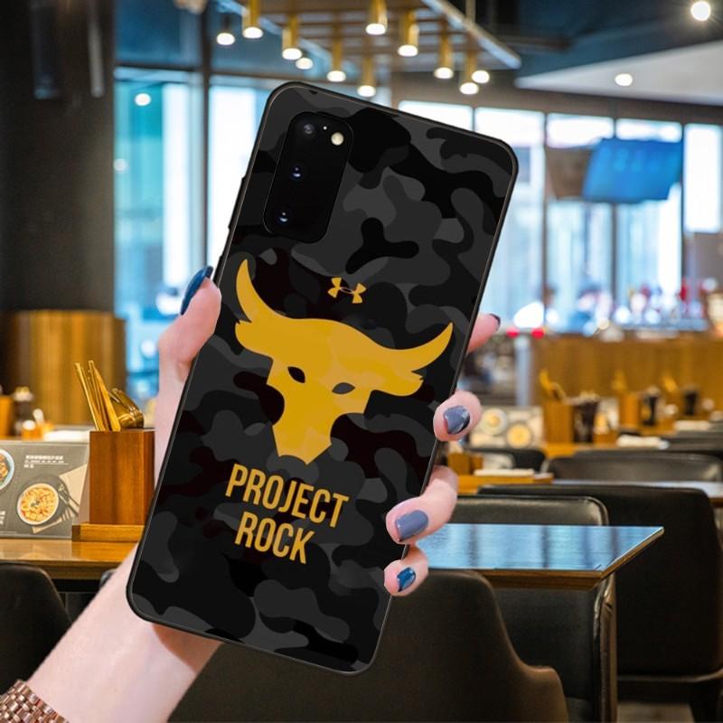 Pouzdro na telefon Project Rock pro Samsung Galaxy S6 S7 S8 S9 S10 S21 S22 Plus Ultra Měkký Černý Kryt na Telefon