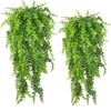 90cm Persian Fern Leaves Vines Home Room Decor Hanging Artificial Plant Plastic Leaf Grass Wedding Party Wall Balcony Decoration