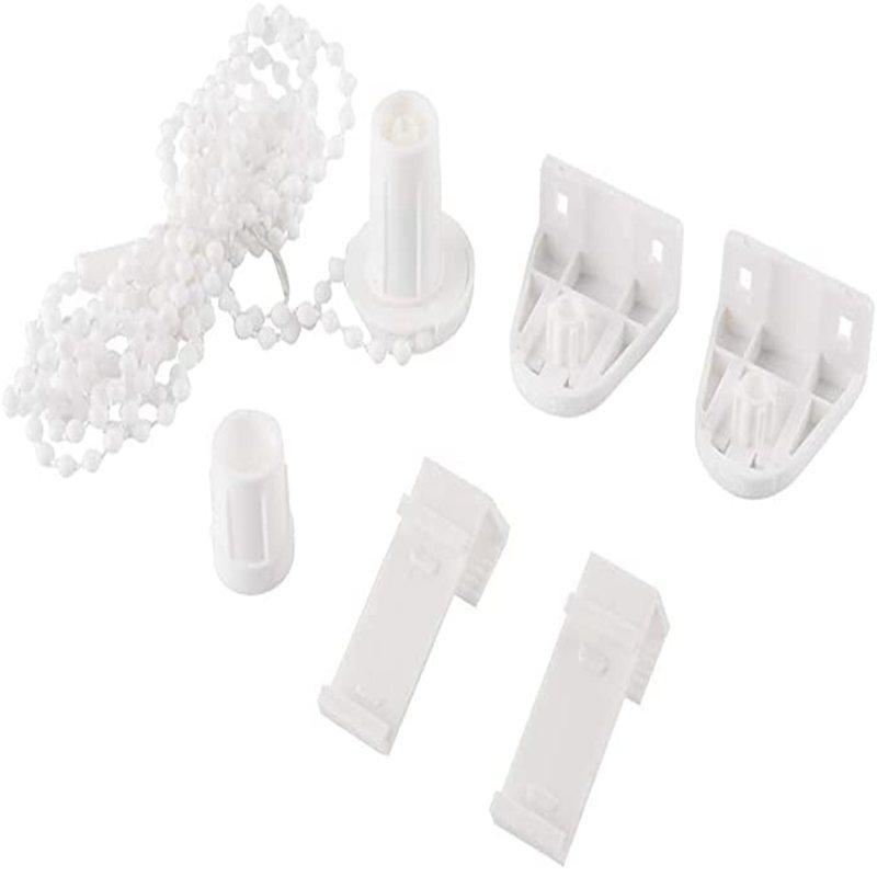 Roller Blind Repair Hardware Kit 1 Set Durable Plastic with Bead Chain Mounting Brackets for Home Window Fix