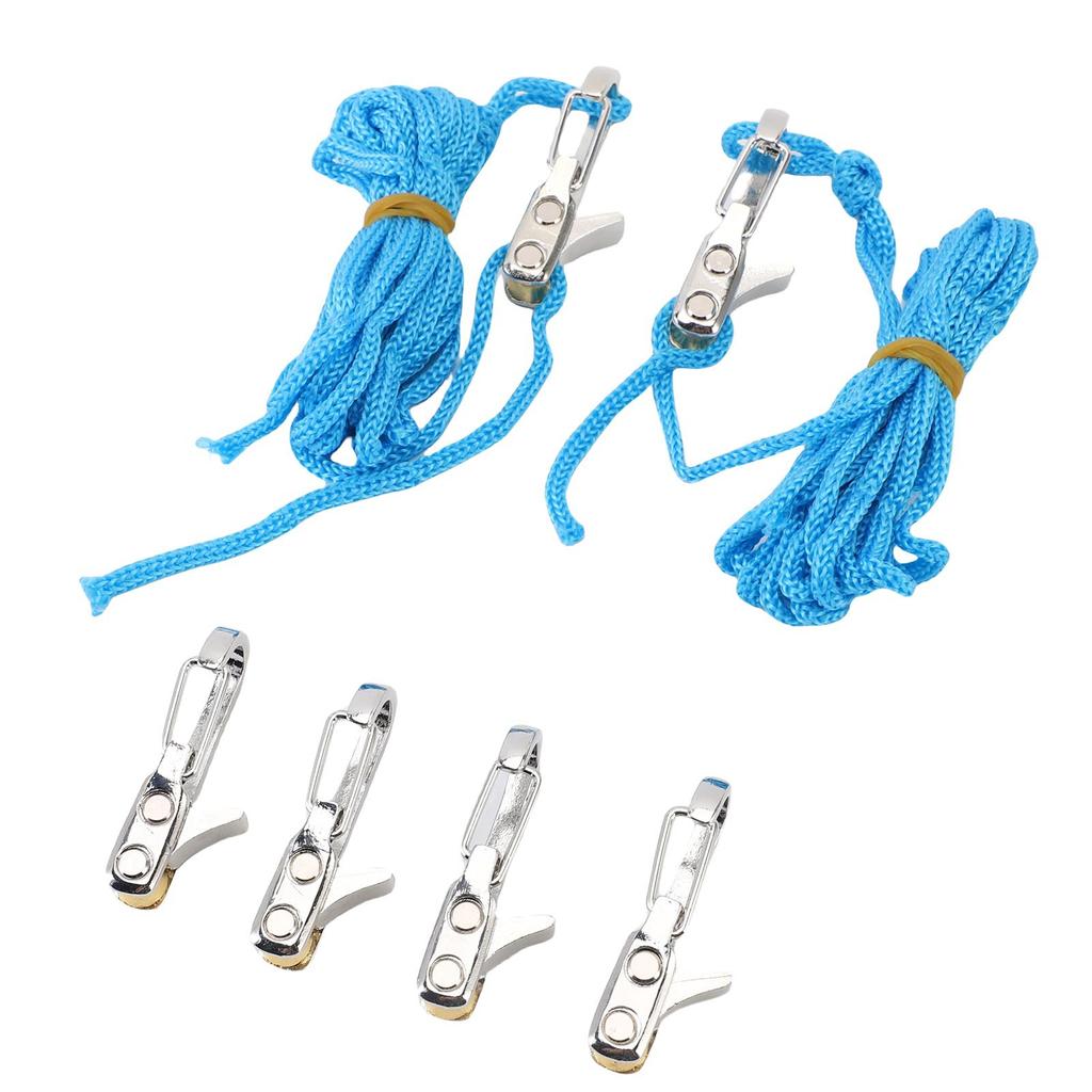 Rope Adjuster Easy Control Quick Adjustment Secure Fixation Cord Tensioner with Rope and Box for Camping Boating