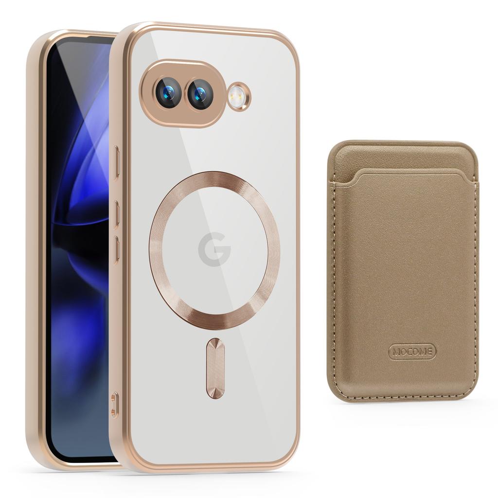 For Google Pixel 9a Case Compatible with MagSafe TPU+PC Mobile Cover with Card Bag