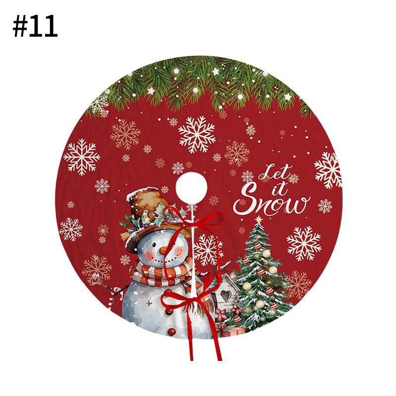 40-90cm Christmas Tree Skirt White Snowflake Xmas Tree Skirt Christmas Tree Decorative Base Carpet New Year Navidad Party Decor