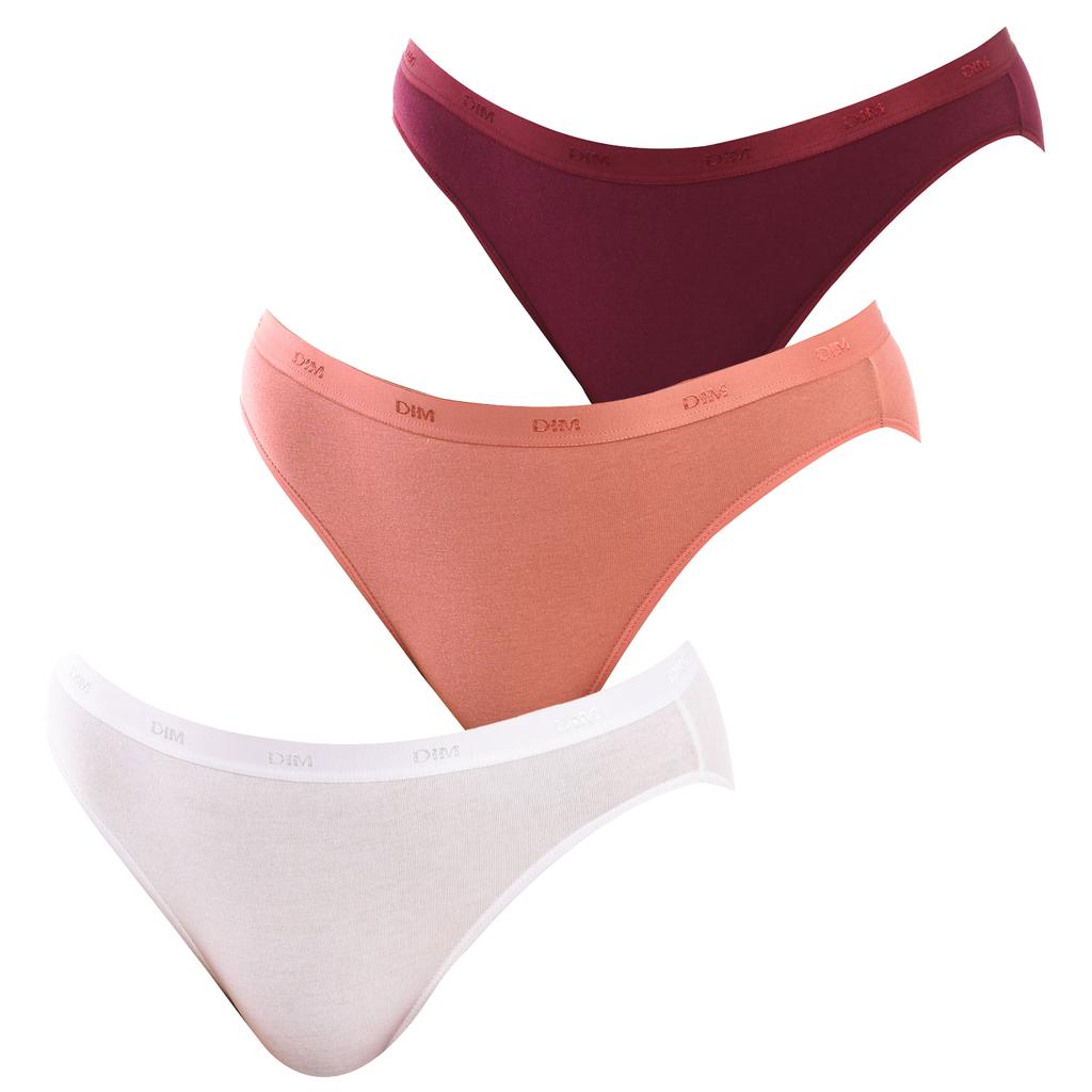 3er-Pack Les Pockets D4H00 Slips aus Stretchstoff für Damen