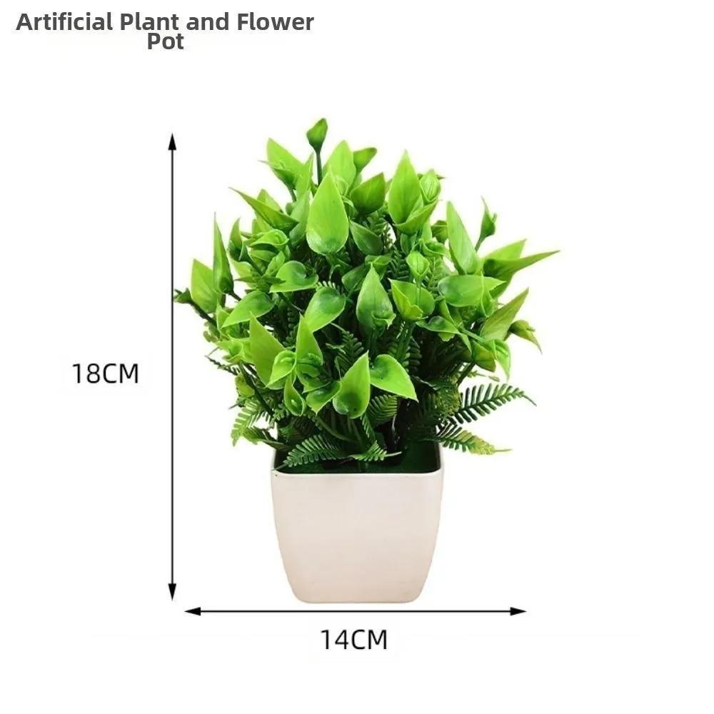 Plastic Artificial Plants Potted 8 Styles Home Garden Decor Grass Plants Pot Ornament Green Bonsai Small Tree