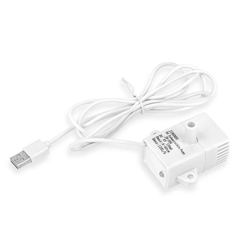 JN-206 DC/USB 5V Onderwater Pomp - 120L/u Borstelloze Huisdierenfontein voor Aquarium/Katten Drinkbakken met LED & Automatische Uitschakeling