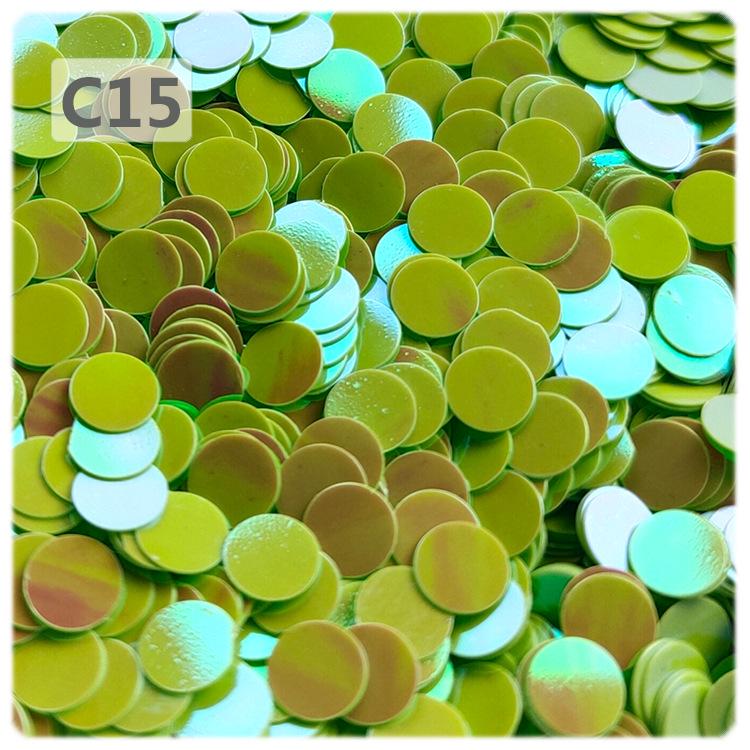 Yaleduo 6mm Flache Runde Pailletten ohne Loch für DIY-Bastelarbeiten, Handy-Dekor, Epoxidharz-Kunst und Nageldesign