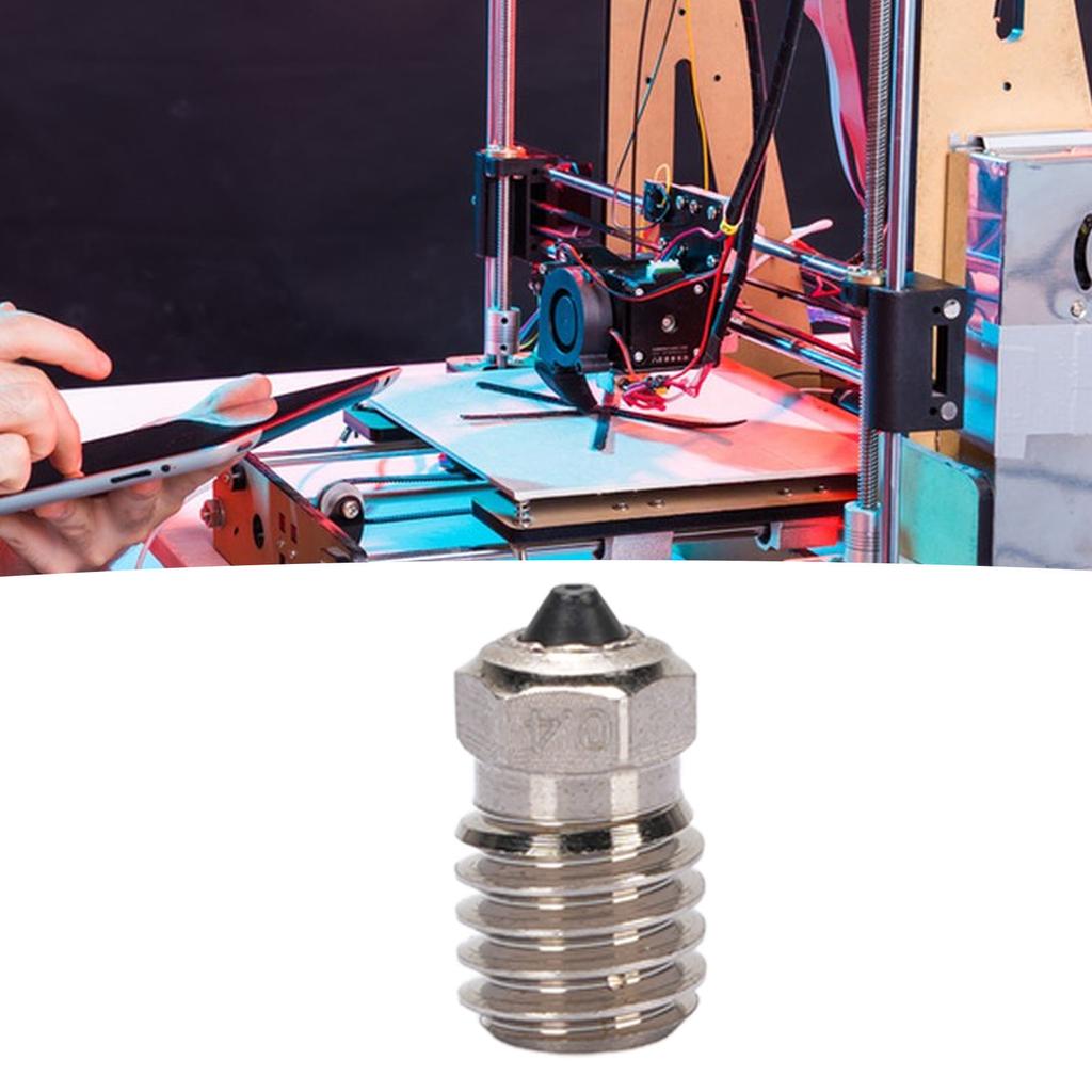 3PCS Extruder Hotend Nozzles High Hardened Steel Nozzle Replacement for 3D Printer