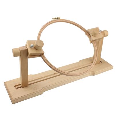56cm Large Wooden Embroidery Hoop Stand - Adjustable Hands-Free Craft Frame for Cross Stitch