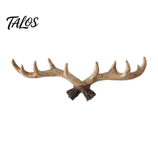 Wall Decor Hanger Vintage Deer Antler Hook, Farmhouse Rustic Mounted Heavy Multi-hook Coat Rack Duty Decorative for Coats Keys Bags Hats Towels