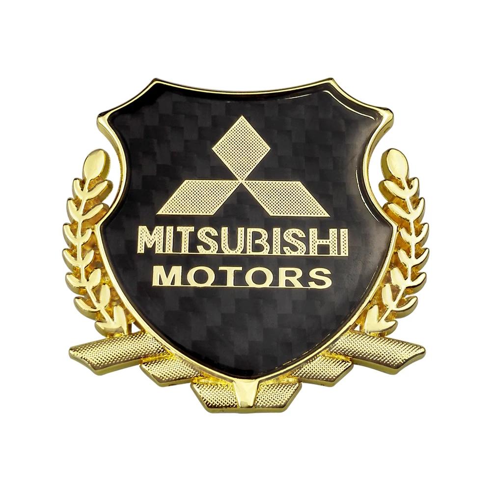 Kovový znak z uhlíkových vláken pro logo Mitsubishi RALLIART ASX Lancer 9 10 L200 Pajero Outlander Eclipse Samolepka na okno Znak