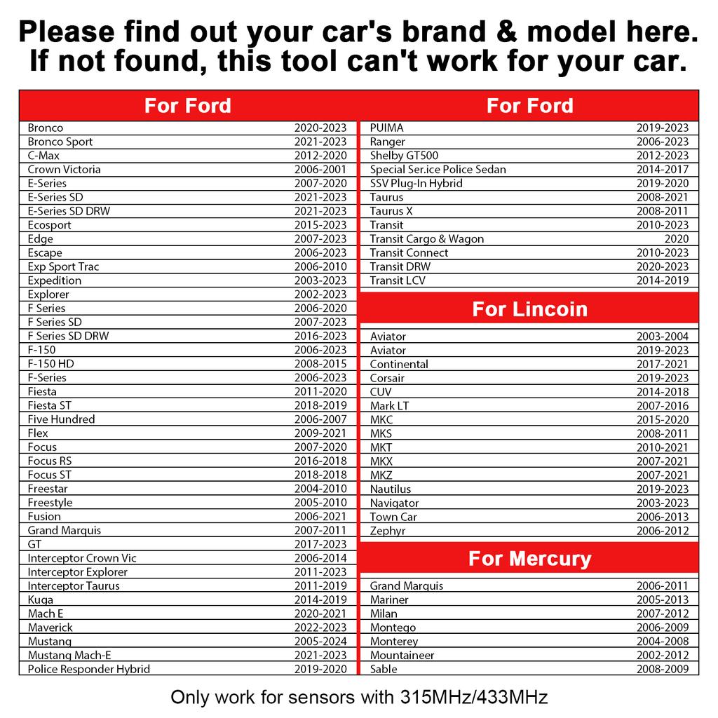 Automobilreifen TPMS Reset Aktivierungswerkzeug EL-50448 OEC-T5 Reifendrucküberwachungssensor Geeignet für Ford/GM Modelle