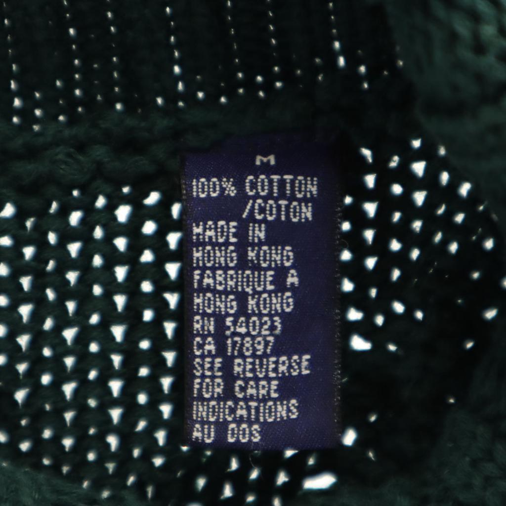 GAP 90s Old Long sleeve Turtleneck Cable sweater M Deep green knit Men's Used