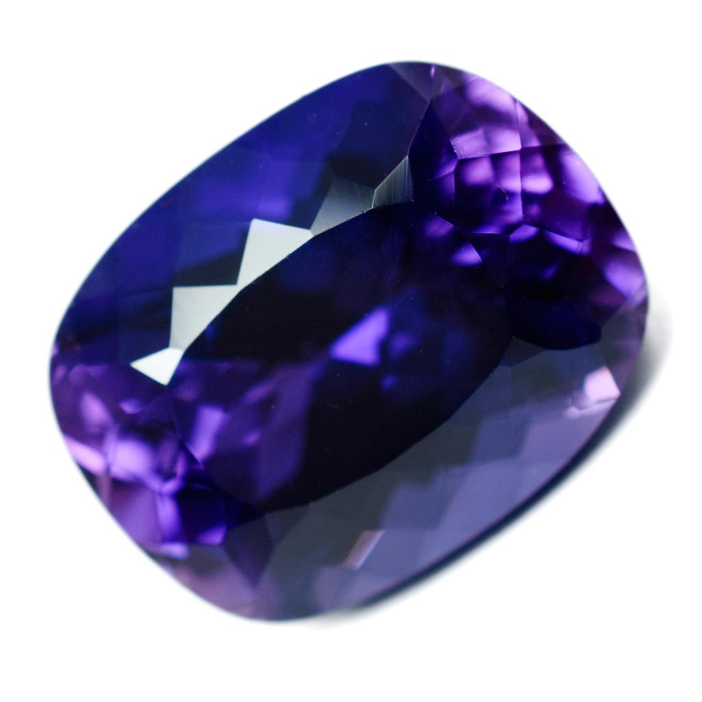 13.90 Carat   Rare Loose Gemstone Natural Purple Tanzanite Cushion Cut