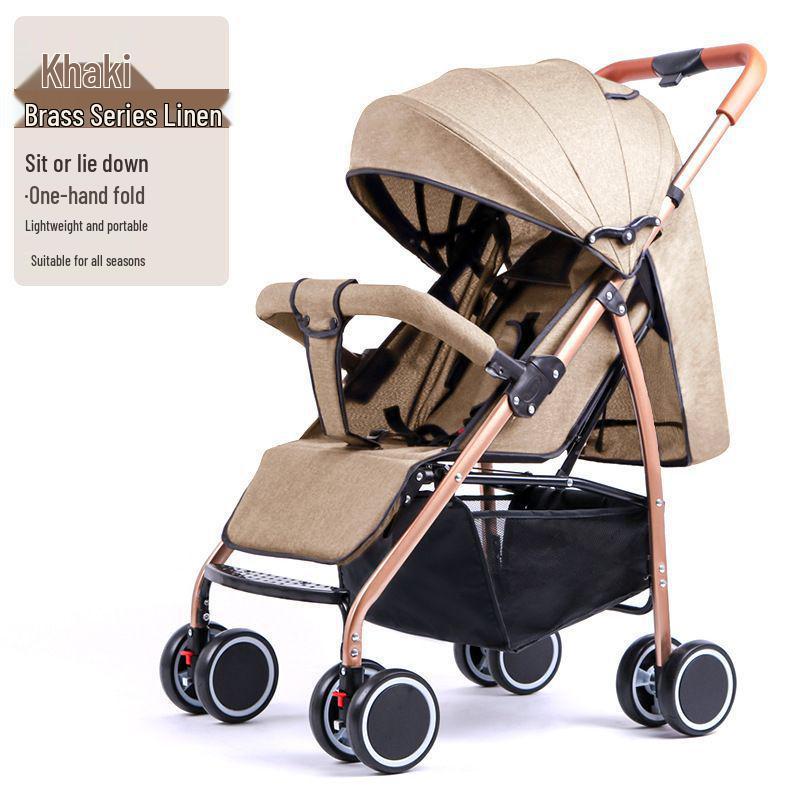 Lightweight Reversible Stroller with Dining Tray - Four-Wheel, Folding, for Infants and Toddlers