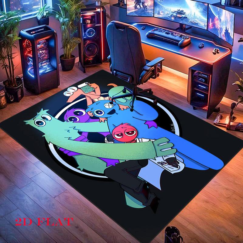 Rainbow Friends Force Carpet Rug for Living Room Bedroom Home Sofa Decoration,Kids Play Nonslip Floor Mat