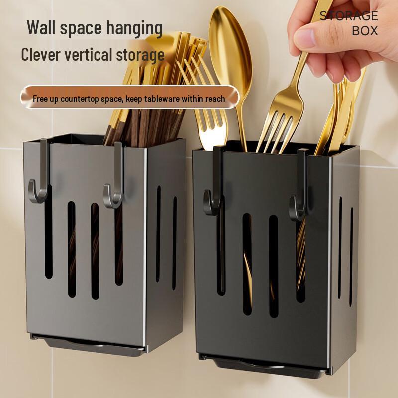 Wall-Mounted Foldable Chopsticks & Cutlery Holder