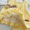 Girls Summer 3D Bloomer Shorts Set Cute Sleeveless Bow Top Two Piece Outfit Fashionable Kids Clothing