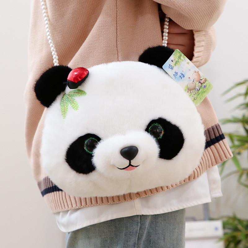 New Cartoon Panda Chain Bag Outdoor Lovely Plush Doll Messenger Bag