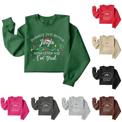 Christmas T-Shirts And Sweatshirts, Women'S Sweatshirts, Long-Sleeved Pullover Sweatshirts, Women'S Long-Sleeved Tops