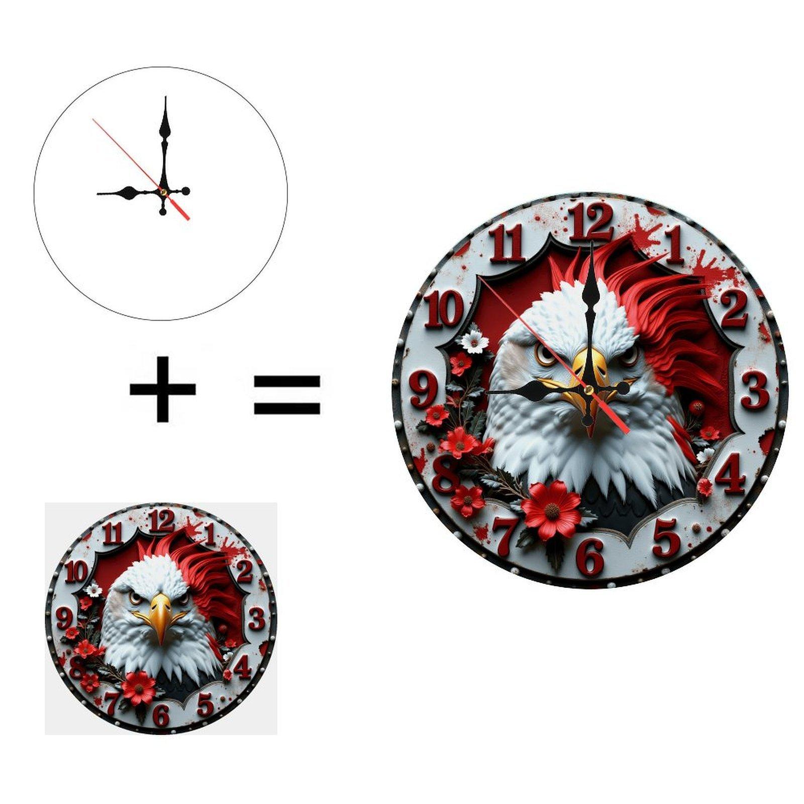 Natural Imperfections 25x25cm Wood Wall Clock Celebrates Wood Beauty (White,25*25cm/9.843*9.843inch)